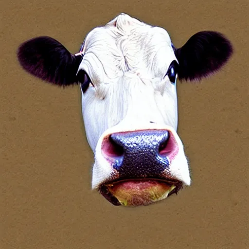 Prompt: cow mugshot