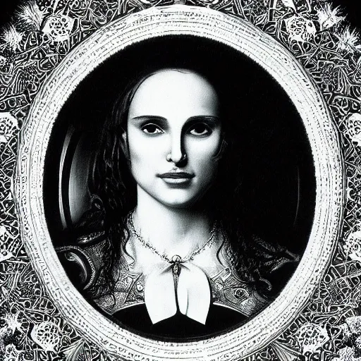 Image similar to portrait of natalie portman by ernst haeckel