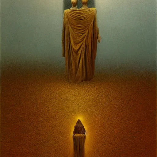 Prompt: among the hopeless, art by beksinski