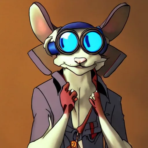 Prompt: a rat with steampunk googles, from Evangelion