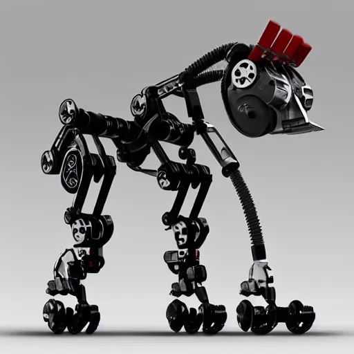 Image similar to Sci-fi industrial mech robot cat by boston dynamics