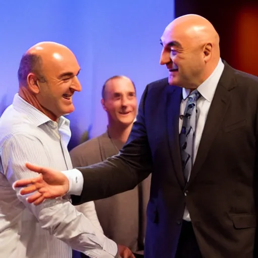 Image similar to Kevin O'Leary happy, shaking hands, in Shark Tank (2016)