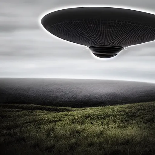 Image similar to huge mysterious ufo ignoring the laws of physics over a natural scene. detailed otherwordly material. entries in the 2 0 2 0 sony world photography awards.