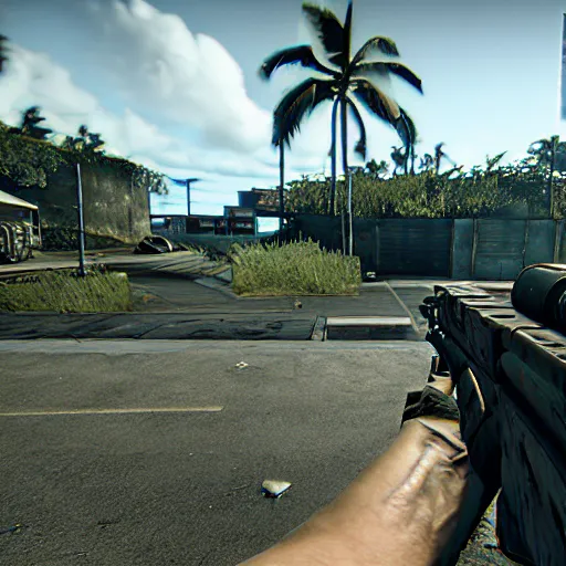 Image similar to Escape from Tarkov in Hawaii, in-game screenshot