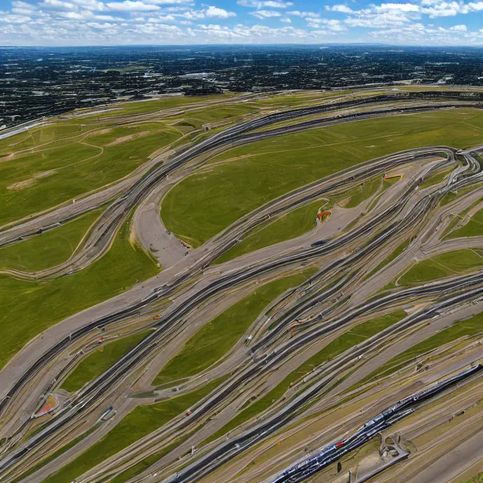 Prompt: 2d racetrack overhead view