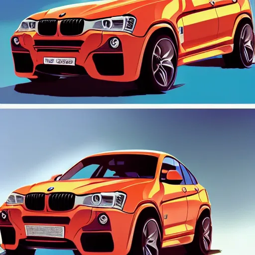 bmw x 4 official fanart behance hd artstation by, Stable Diffusion