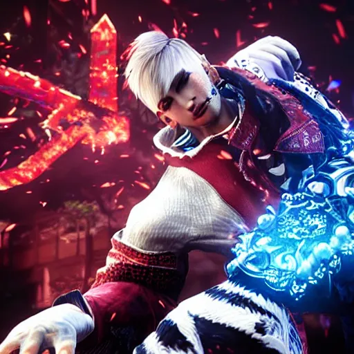 Image similar to Lil Peep in Tekken7,