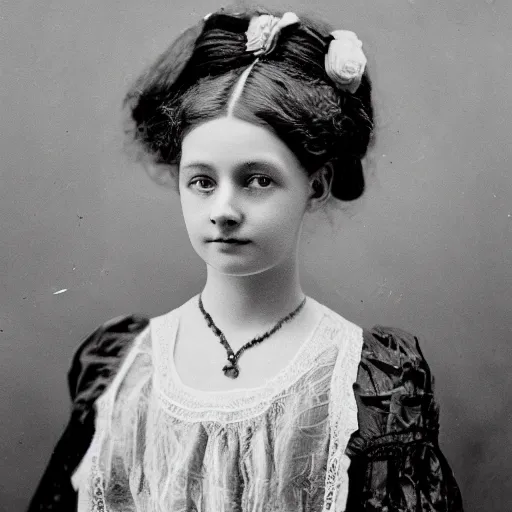 Image similar to old photo of beautiful victorian girl, 8k, high quality