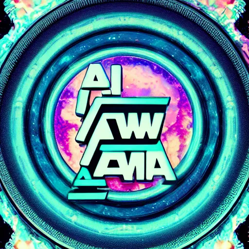 Image similar to a and w vaporwave logo, digital art, cosmic, 3 d high definition, trending on art station, photorealistic, high resolution, 8 k, octane, hyper detailed, insane details, intricate, elite, ornate, elegant trend, highly detailed and intricate, sharp focus, photography, unreal engine