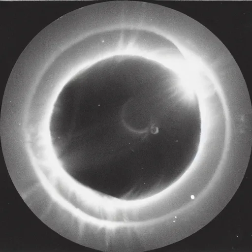 Prompt: fifty circles around the sun, vintage photo