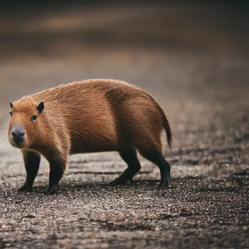 Image similar to photography of a capybara using a suit, ultra detailed, centered, white background