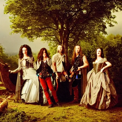 Image similar to professional photograph of within temptation at Woodstock in 1720