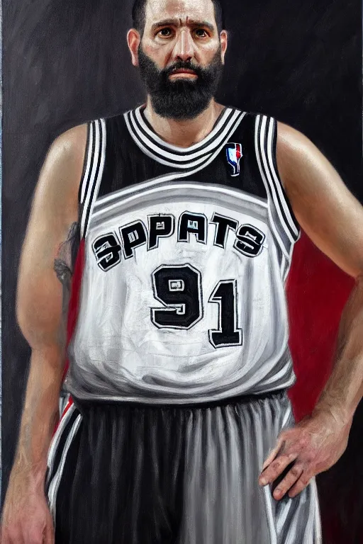 Image similar to full body portrait of the dictator of the san antonio spurs, 1 8 8 9, in full military garb, silver, black, white, greg popovich, oil on canvas by william sidney mount, trending on artstation