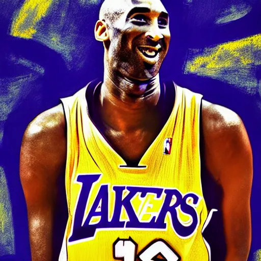Image similar to kobe bryant, contemporary collage, highly detailed, digital painting, 4 k, hdr, punk, fashion, smooth, sharp focus, art by nick knight, sandra chevrier and john hoyland