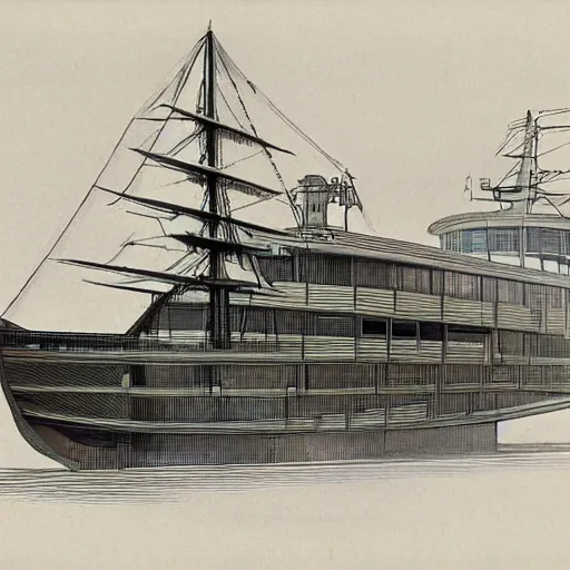 Image similar to design for a generations ship