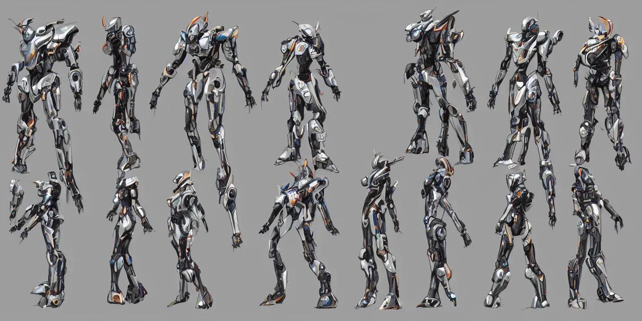 robot cyborg soldier anime mecha battle suit Stock Illustration  Adobe  Stock