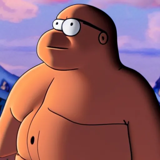 Prompt: Peter griffin, portrayed as a god who knows everything, ultra-realistic graphics