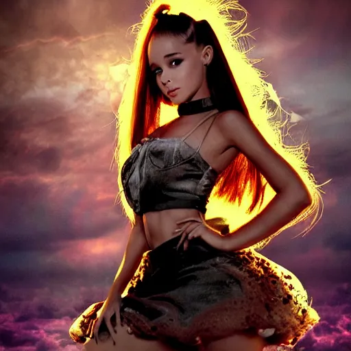 Image similar to past apocalyptic Ariana Grande poster