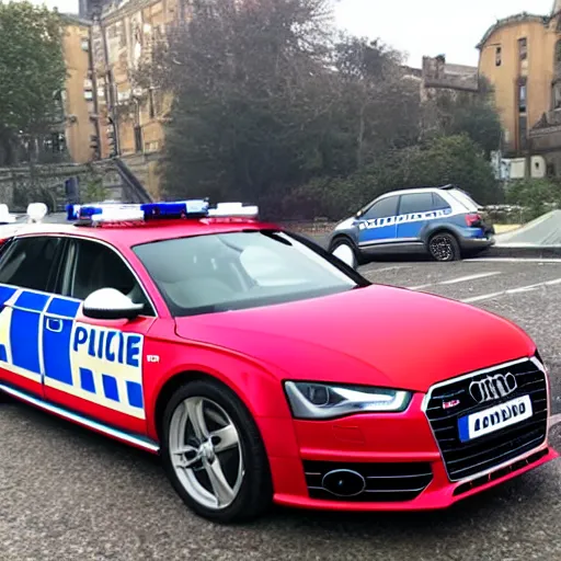 Image similar to audi bumped into police car