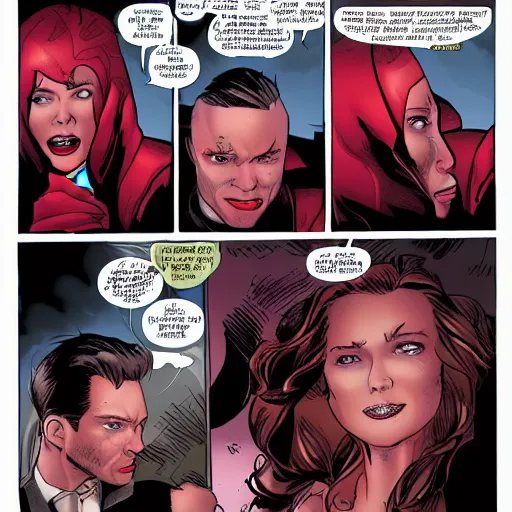 Prompt: scarlet witch exploding charles xavier