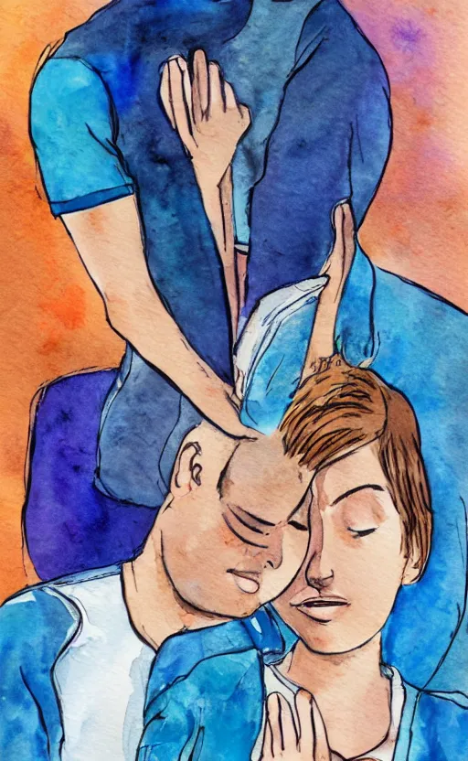 Image similar to book cover remake of the fault in our stars, watercolor