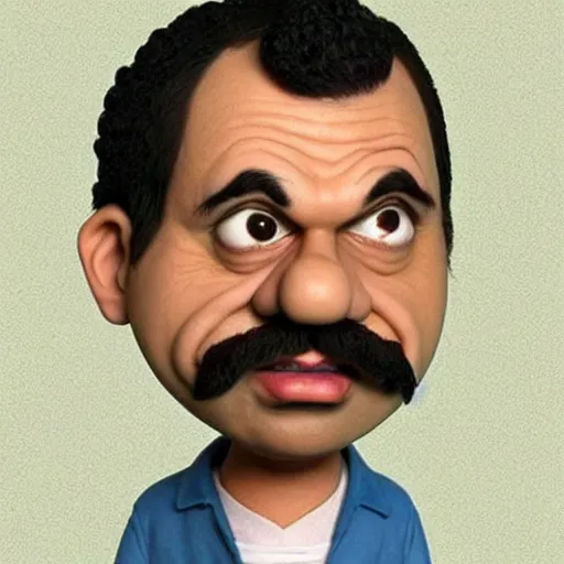 Prompt: beautifully rendered, masterpiece, caricature, claymation, luis guzman as luigi,