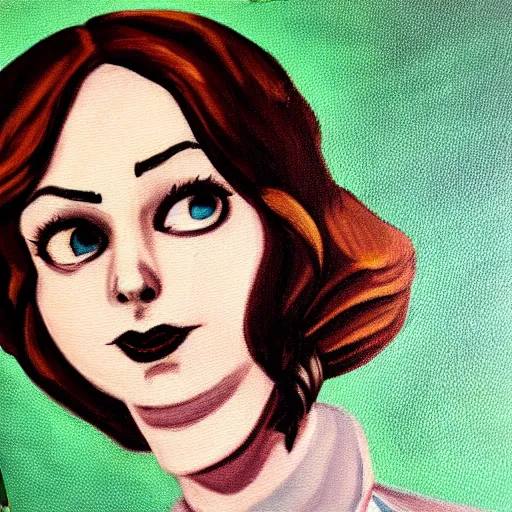 Prompt: Oil painting of Elizabeth Comstock from Bioshock Infinite