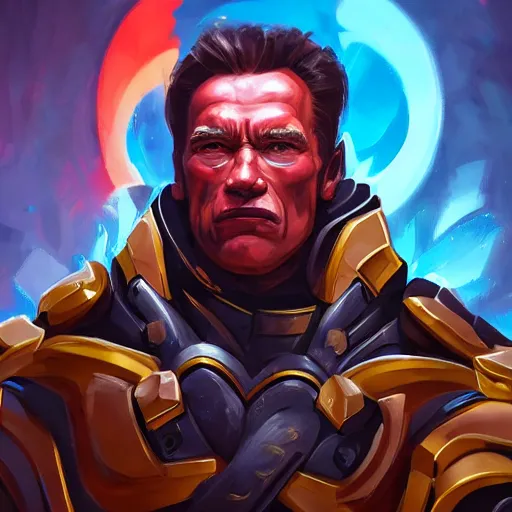 Prompt: a screenshot of arnold schwarzenegger as reinhardtin overwatch, portrait, fantasy, beautiful face, vivid colors, elegant, concept art, sharp focus, digital art, hyper - realistic, 4 k, unreal engine, highly detailed, hd, dramatic lighting by brom, trending on artstation