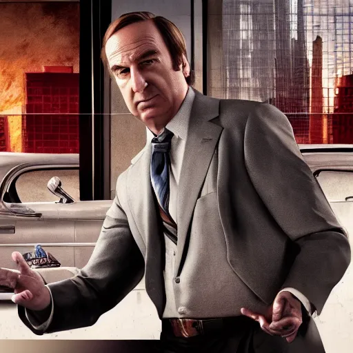 Prompt: Saul Goodman in Knives Out, 4k resolution, 8k resolution, HD Quality, highly detailed, very detailed, detailed, studio quality lighting, digital art, trending on artstation, film still