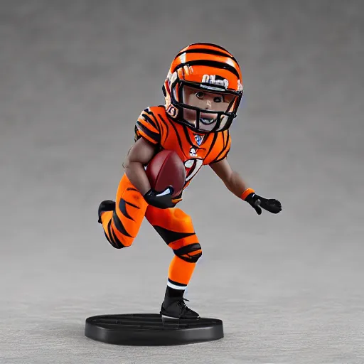 Image similar to Cincinnati Bengals Joe burrow nendoroid, 4k product photography