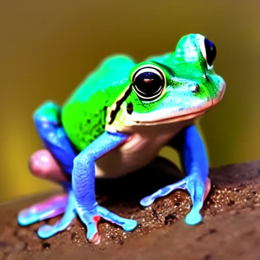 Prompt: badly photoshopped image of a frog