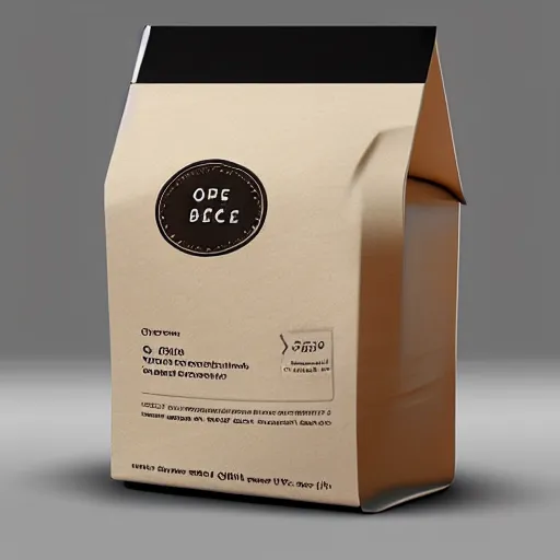 Prompt: original design concept of a minimalist packaging for coffee beans, studio lighting, minimalist style