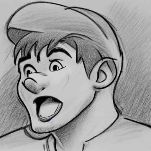 Image similar to milt kahl pencil sketch of Lionel Messi in disney snow white