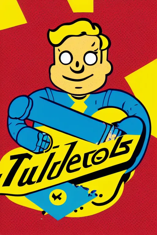 Image similar to fallout 7 6 retro futurist illustration art by butcher billy, sticker, colorful, illustration, highly detailed, simple, smooth and clean vector curves, no jagged lines, vector art, smooth andy warhol style