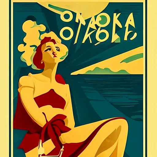 Prompt: a vintage travel poster for Onkalo, art deco, art nouveau, retro, artstation