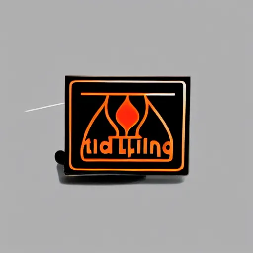 Image similar to a photo of a retro 1 9 6 0 s minimalistic clean fire warning label enamel pin, studio lighting, behance