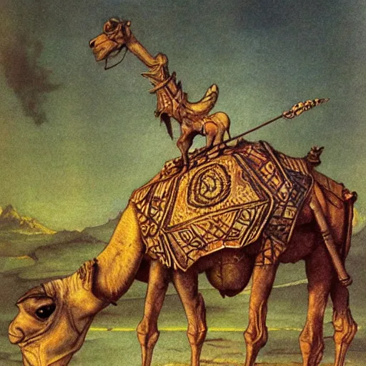 wretched camel, GlassCast Heart, by Bruce Pennington Stable