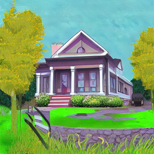 Image similar to digital art of a house