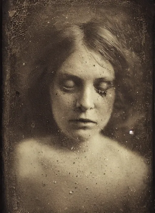 Image similar to old wetplate daguerreotype portrait explosion of data fragments, fractal, intricate, elegant, highly detailed, parallax, leica, medium format, subsurface scattering, by jheronimus bosch and greg rutkowski and louis jacques mande daguerre