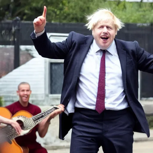 Image similar to boris Johnson dancing with mariachi