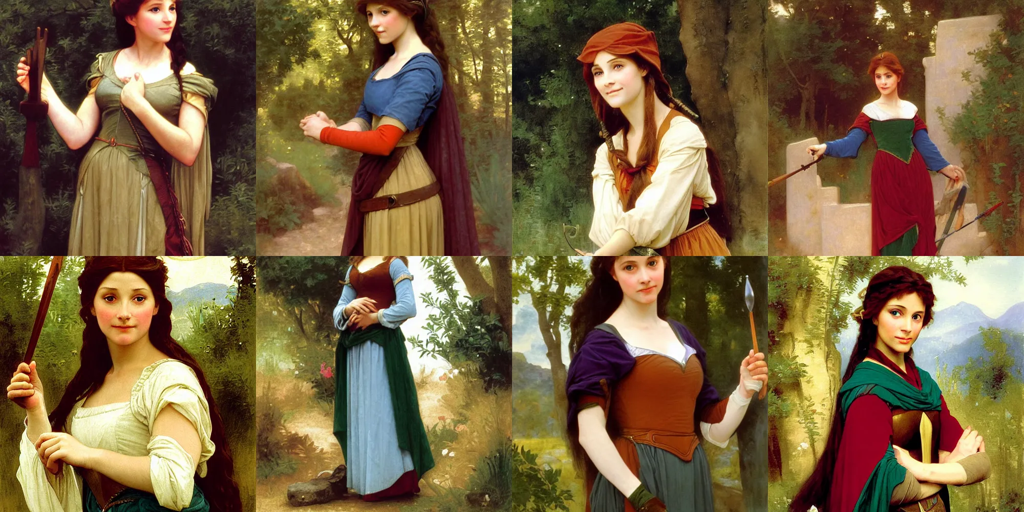 Prompt: A painting of Maid Marian from Disney's Robin Hood, by bouguereau