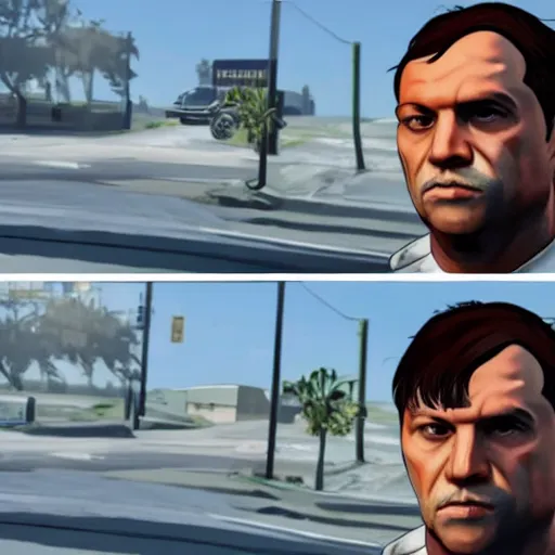 Image similar to leonardo as a gta v character