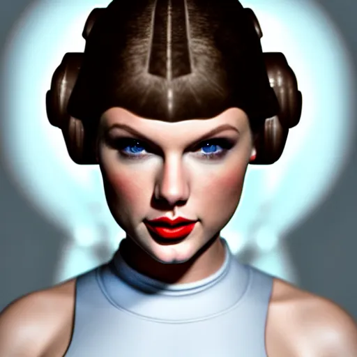 Image similar to Portrait of Taylor Swift as Princess Leia in Star Wars, professional digital painting, smooth, sharp focus, Unreal Engine 5, 8K