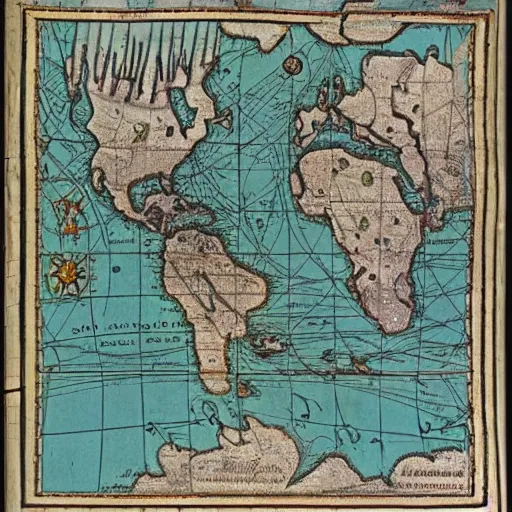 Image similar to 1 6 th century map of a portuguese empire on the planet of mars, old, colonization, age of discoveries