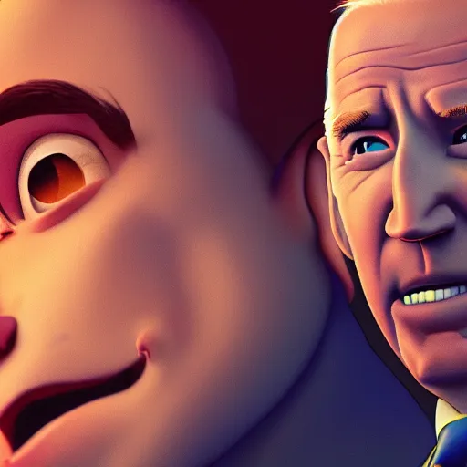 Image similar to joe biden charicature, dramatic lighting, cinematic, establishing shot, extremly high detail, photorealistic, cinematic lighting, artstation, style by disney pixar