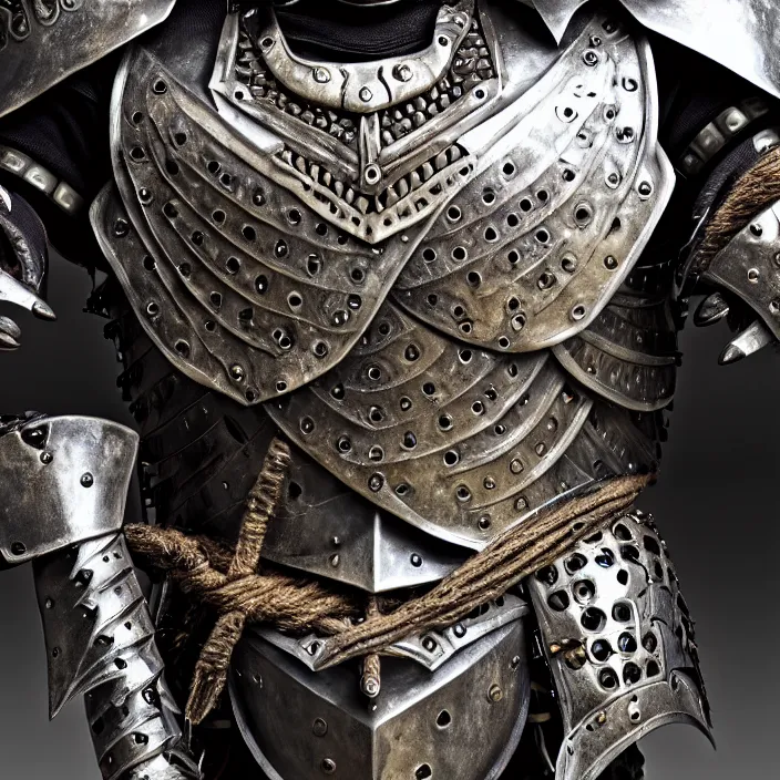 Image similar to photo of a warrior with metal owl themed armour, highly detailed, 4 k, hdr, smooth, sharp focus, high resolution, award - winning photo