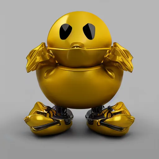 Image similar to a cybernetic enhanced rubber ducky, 3 d unreal engine render