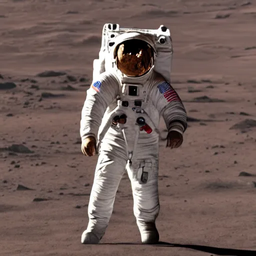Prompt: biden in an astronaut suit in mars, 4 k