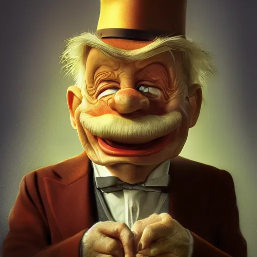 Prompt: hyperrealistic mixed media image of Scrooge McDuck, stunning 3d render inspired art by István Sándorfi and Greg Rutkowski, perfect facial symmetry, realistic, highly detailed attributes and atmosphere, dim volumetric cinematic lighting, 8k octane extremely hyper-detailed render, post-processing, masterpiece,