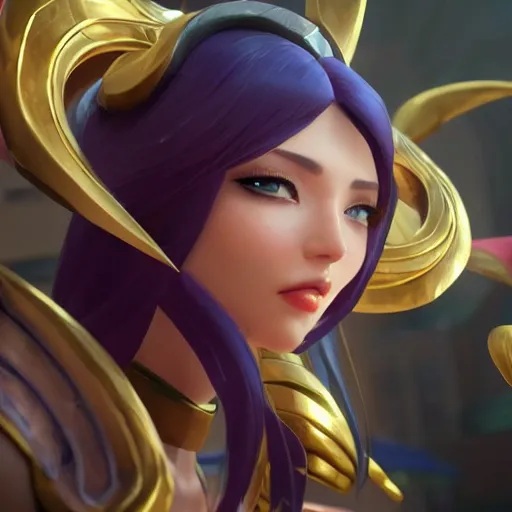 Image similar to still of pretty Irelia (League of Legends) in KDA More music video. 3d render, octane render, game art, realistic, highly detailed, trending on artstation, 4k, trending on artstation, pixar, cgsociety, unreal engine 5, redshift render, trending on artstation, blender, behance, cg